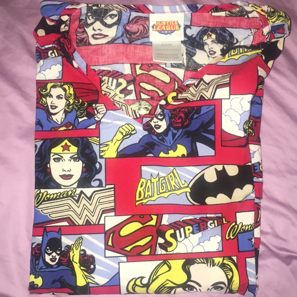 Justice league scrub top